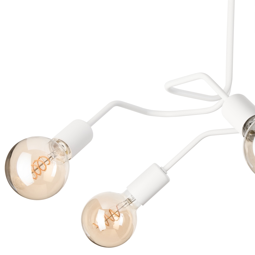 Kiinteä kattokruunu MATYLDA 5xE27/60W/230V valkoinen