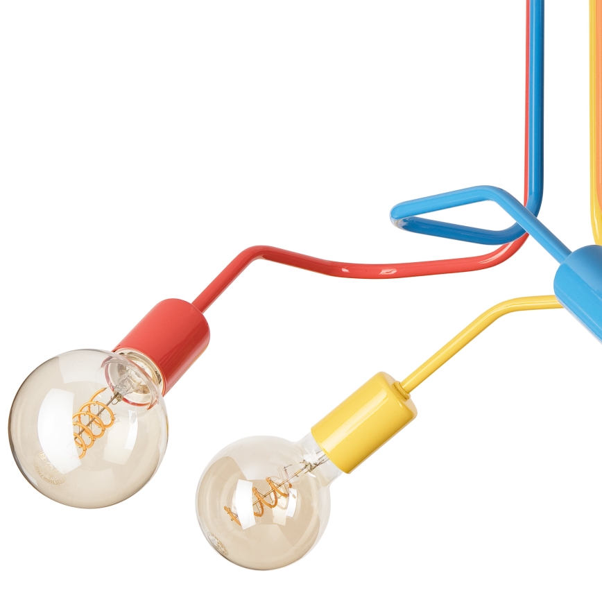 Kiinteä kattokruunu MATYLDA 5xE27/60W/230V värikäs