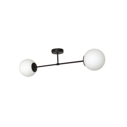 Kiinteä kattokruunu MOON 2xE27/15W/230V musta