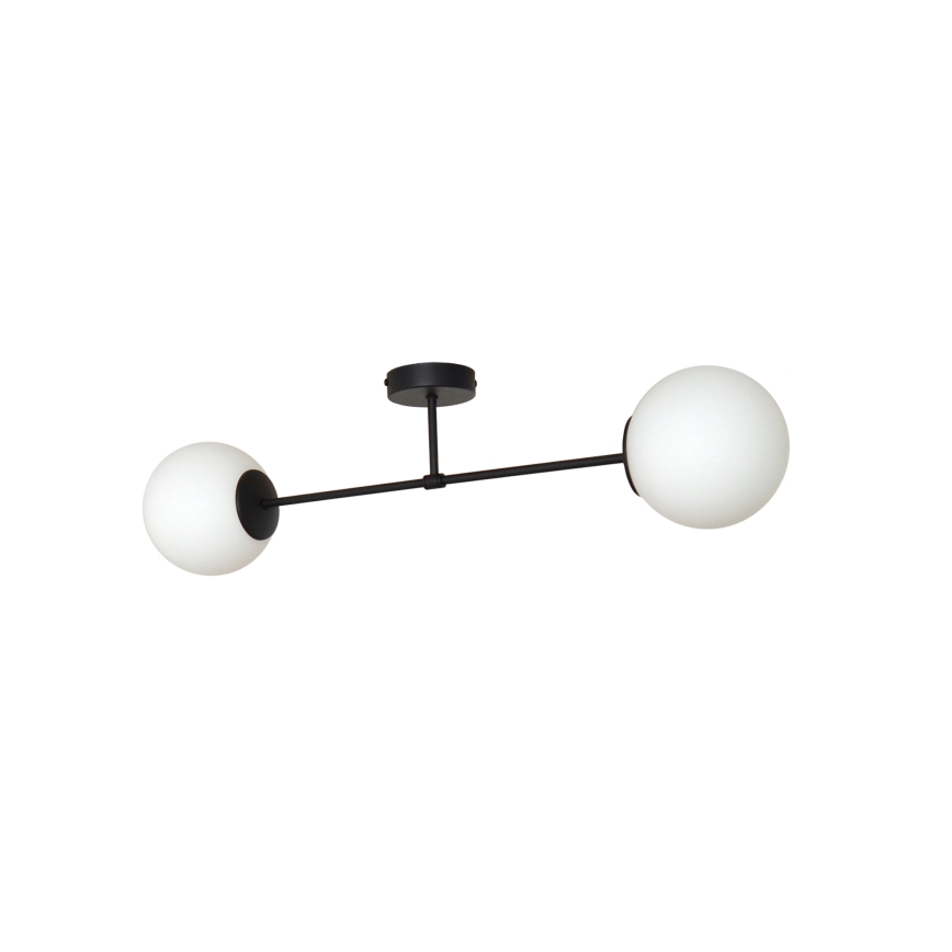 Kiinteä kattokruunu MOON 2xE27/15W/230V musta