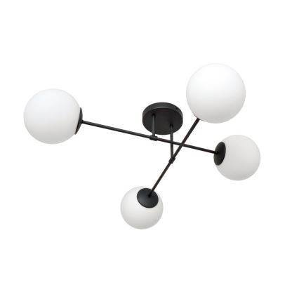 Kiinteä kattokruunu MOON 4xE27/15W/230V musta