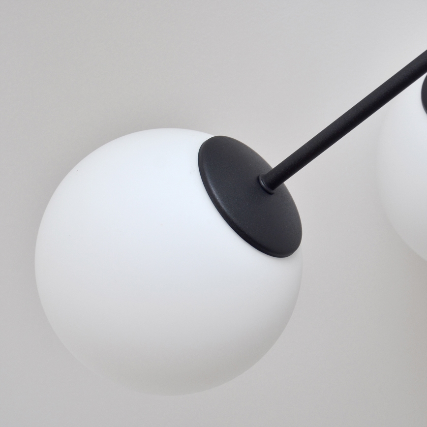 Kiinteä kattokruunu MOON 6xE27/15W/230V musta