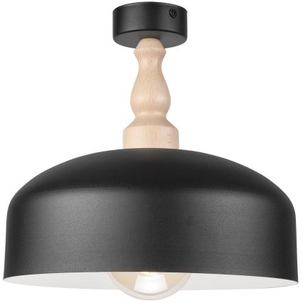 Kiinteä kattokruunu RINA 1xE27/15W/230V musta/pyökki