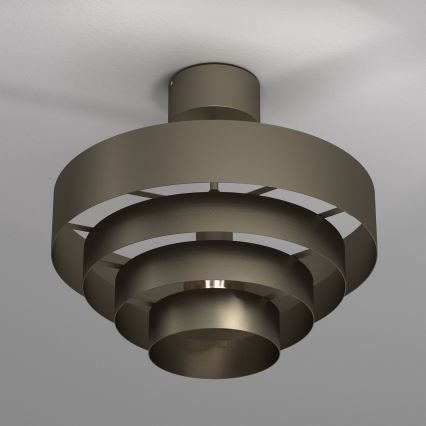 Kiinteä kattokruunu RINGS 1xE27/15W/230V messinki