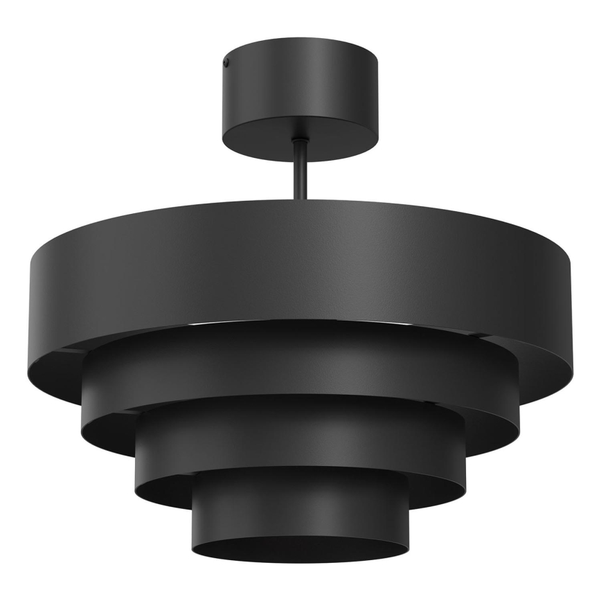 Kiinteä kattokruunu RINGS 1xE27/15W/230V musta