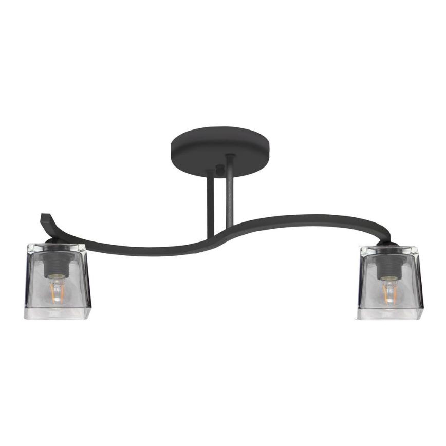 Kiinteä kattokruunu SANTOS 2xE27/15W/230V musta