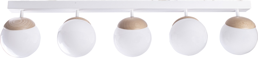 Kiinteä kattokruunu SFERA WOOD 5xE14/40W/230V
