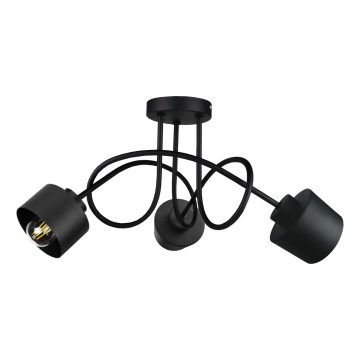 Kiinteä kattokruunu SIMPLY BLACK 3xE27/60W/230V