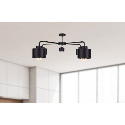 Kiinteä kattokruunu SIMPLY BLACK 5xE27/60W/230V