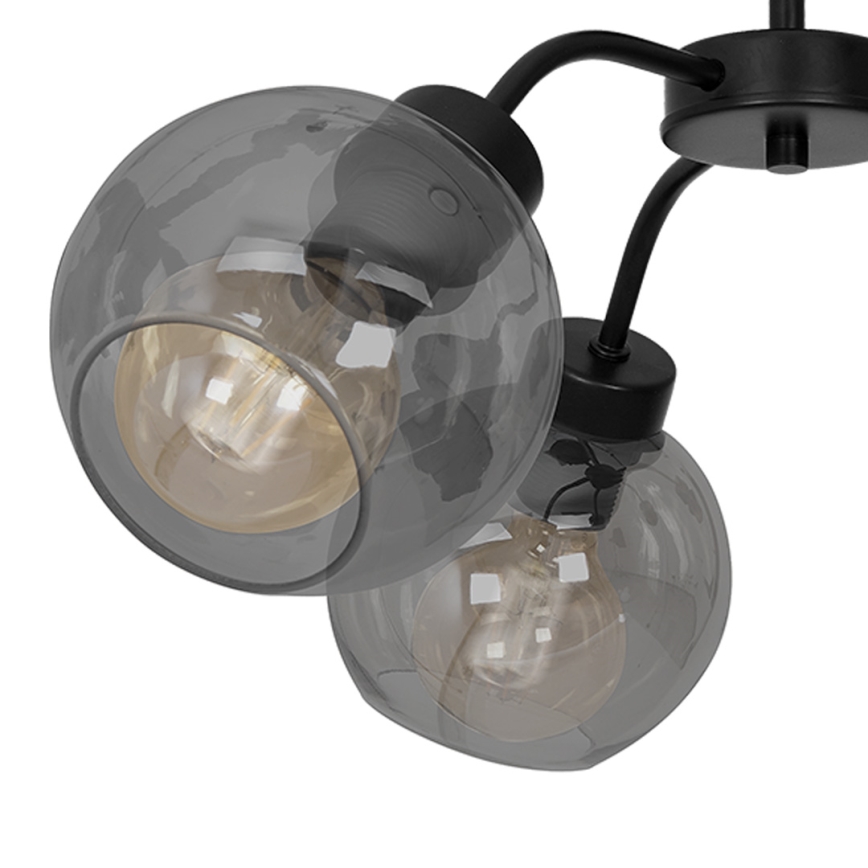 Kiinteä kattokruunu SOFIA 3xE27/60W/230V musta