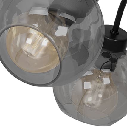 Kiinteä kattokruunu SOFIA 3xE27/60W/230V musta