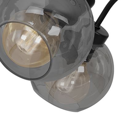 Kiinteä kattokruunu SOFIA 5xE27/60W/230V musta