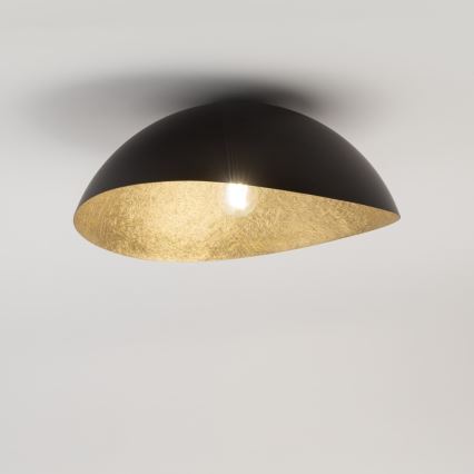 Kiinteä kattokruunu SOLARIS 1xE27/60W/230V halkaisija 69 cm musta/kulta