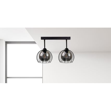 Kiinteä kattokruunu SOLO BLACK 2xE27/60W/230V