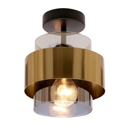 Kiinteä kattokruunu SPIEGA 1xE27/60W/230V kulta/musta