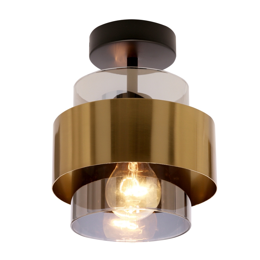 Kiinteä kattokruunu SPIEGA 1xE27/60W/230V kulta/musta