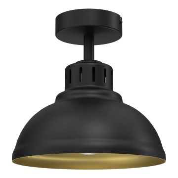 Kiinteä kattokruunu SVEN 1xE27/15W/230V musta/kultainen