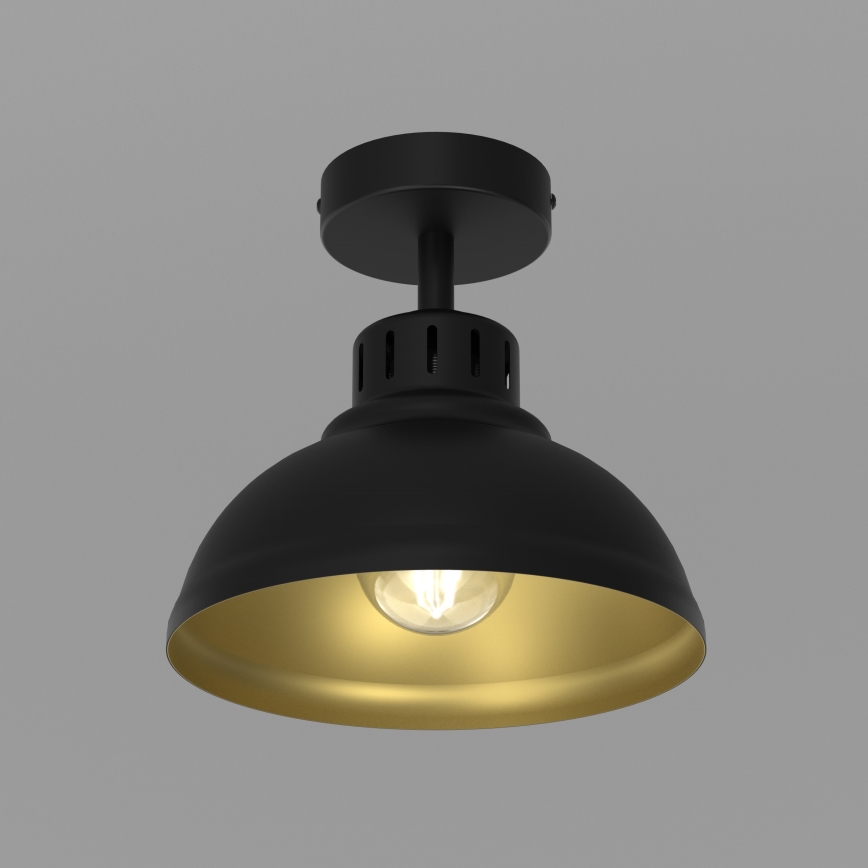Kiinteä kattokruunu SVEN 1xE27/15W/230V musta/kultainen
