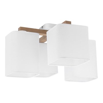 Kiinteä kattokruunu TORA 4xE27/15W/230V valkoinen