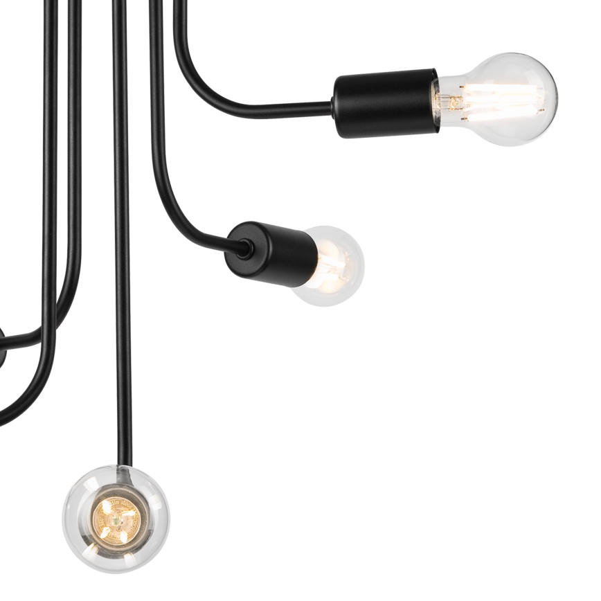 Kiinteä kattokruunu TRINITY 5xE27/15W/230V musta