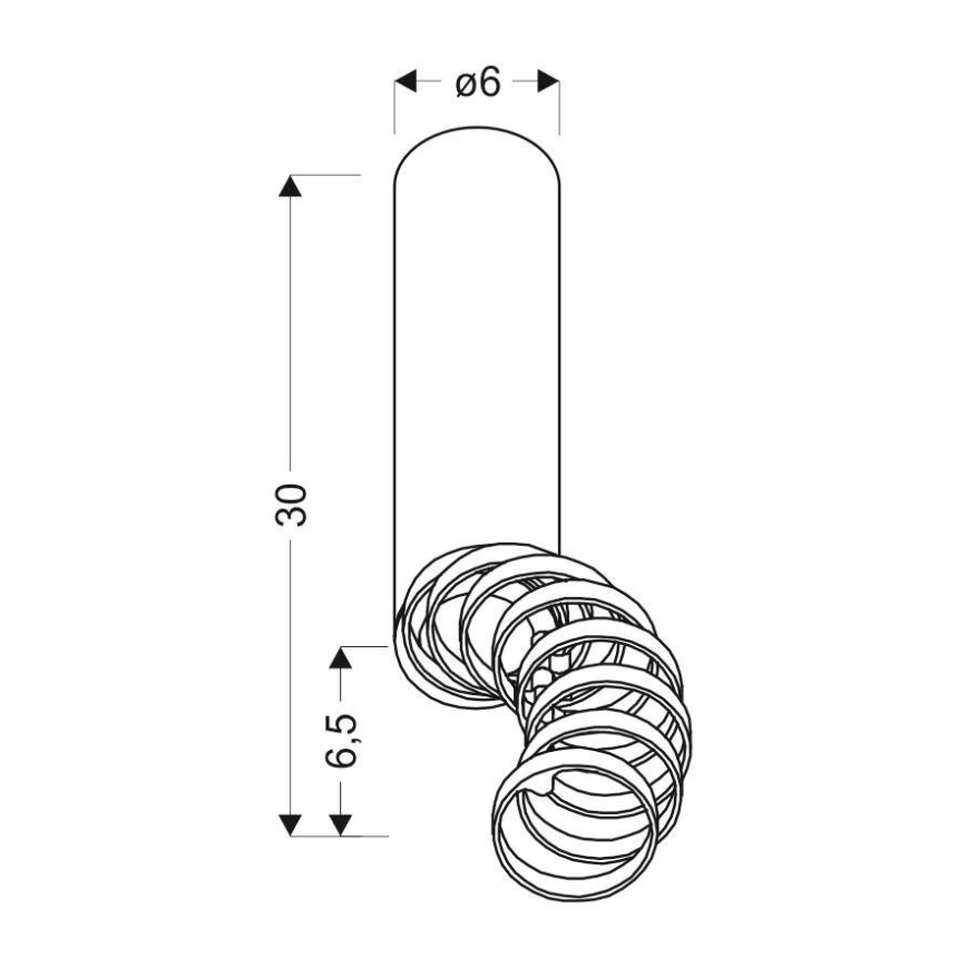 Kiinteä kattokruunu TUBA 1xGU10/50W/230V musta