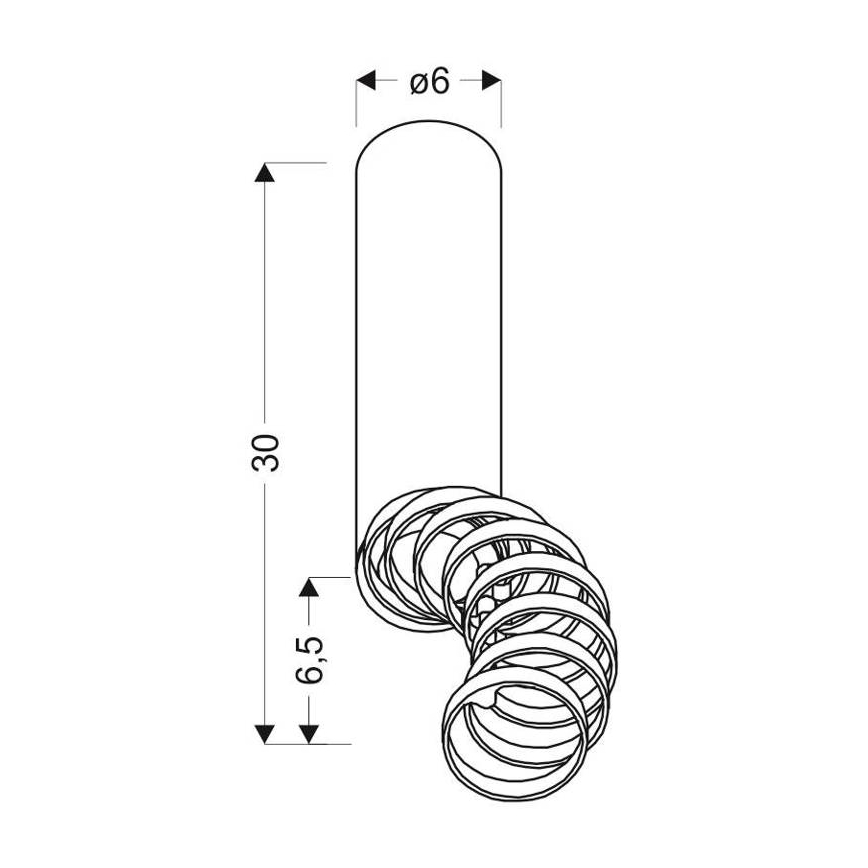 Kiinteä kattokruunu TUBA 1xGU10/50W/230V musta