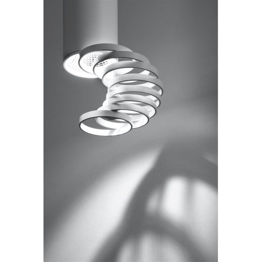 Kiinteä kattokruunu TUBA 1xGU10/50W/230V valkoinen