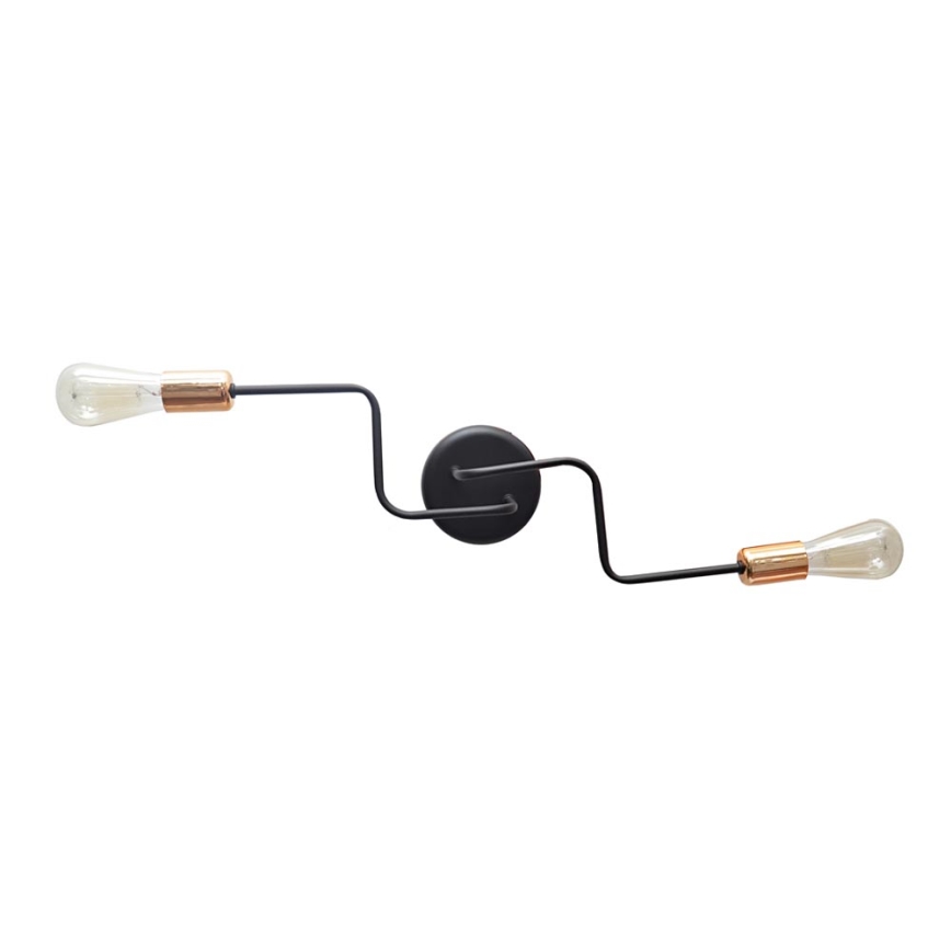 Kiinteä kattokruunu TUBE 2xE27/15W/230V musta