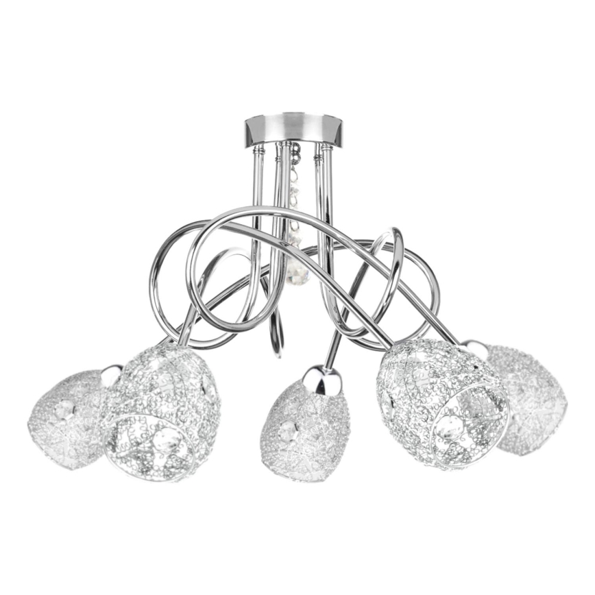 Kiinteä kattokruunu TWIST CRYSTAL 5xE14/40W/230V