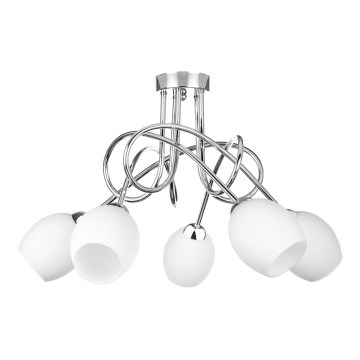 Kiinteä kattokruunu TWIST WHITE 5xE14/40W/230V