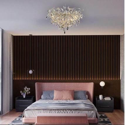 Kiinteä kristallikruunu 12xG9/40W/230V kiiltävä kromi