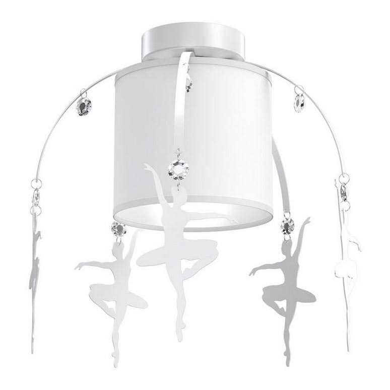 Kiinteä lasten kattokruunu BALLET 1xE27/60W/230V