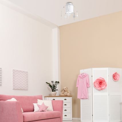 Kiinteä lasten kattokruunu BALLET 1xE27/60W/230V