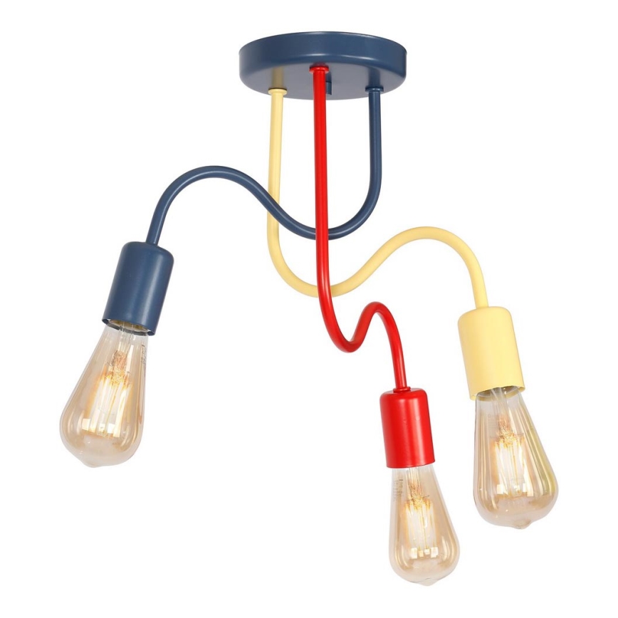 Kiinteä lasten kattokruunu DOW 3xE27/60W/230V
