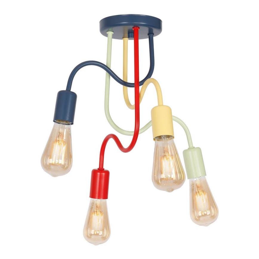 Kiinteä lasten kattokruunu DOW 4xE27/60W/230V