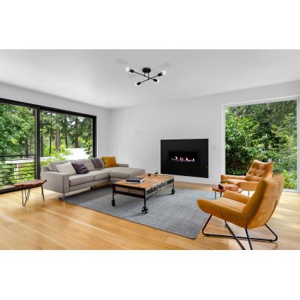 Kiinteä LED-kattokruunu CAMBRIDGE 4xE27/8W/230V musta