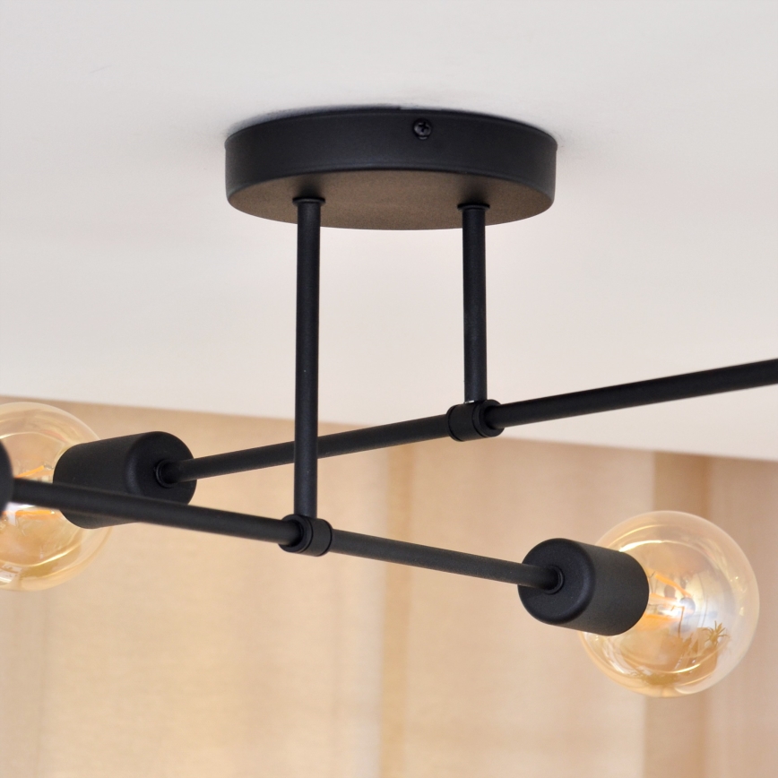 Kiinteä LED-kattokruunu CAMBRIDGE 4xE27/8W/230V musta