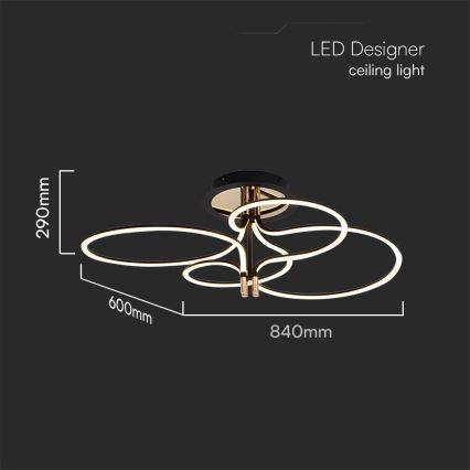 Kiinteä LED-kattokruunu LED/36W/230V 3000K