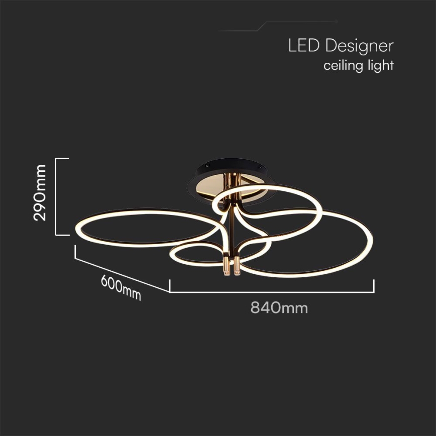 Kiinteä LED-kattokruunu LED/36W/230V 3000K