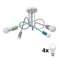 Kiinteä LED-kattokruunu OXFORD 4xE27/10W/230V