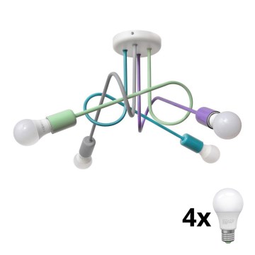 Kiinteä LED-kattokruunu OXFORD 4xE27/10W/230V