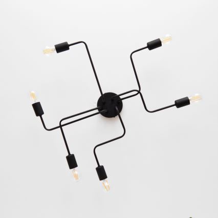 Kiinteä LED-kattokruunu TUBE 6xE27/15W/230V