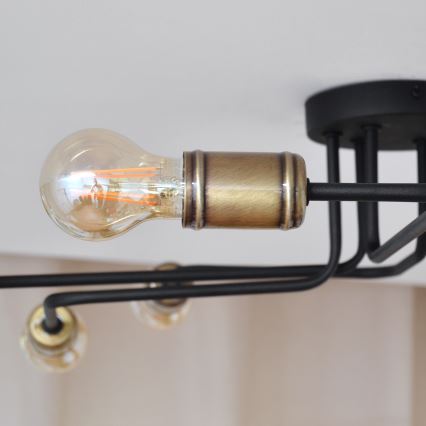 Kiinteä LED-kattokruunu TUBE 6xE27/15W/230V