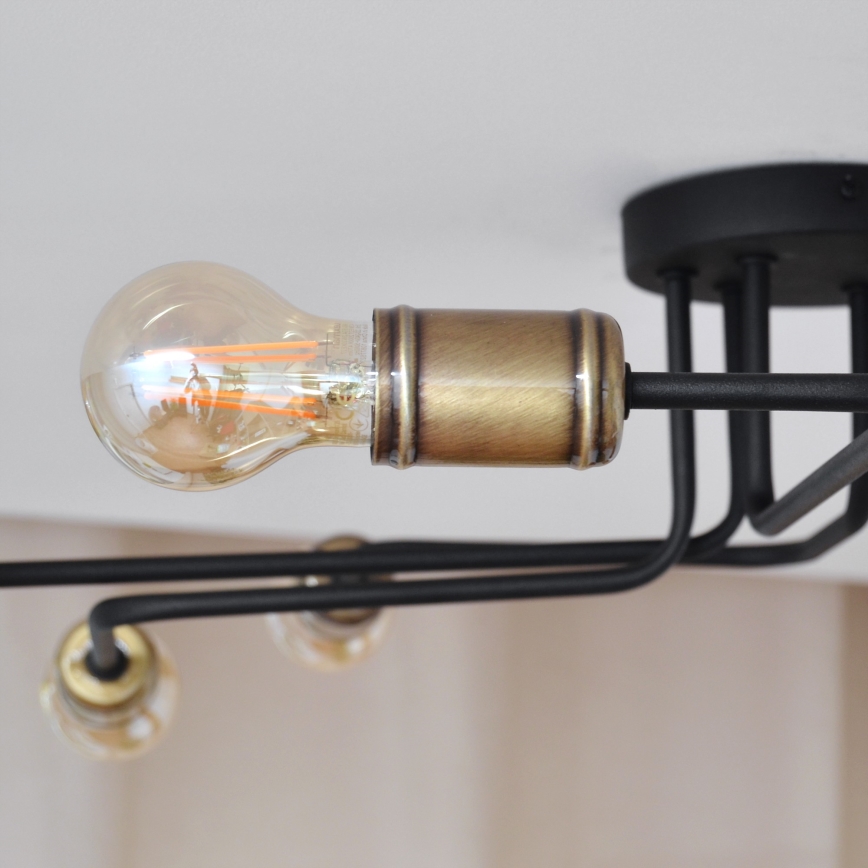 Kiinteä LED-kattokruunu TUBE 6xE27/15W/230V
