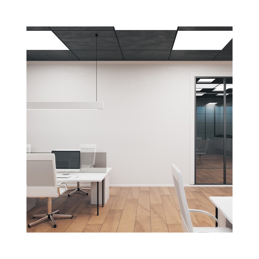 Kiinteä LED-paneeli BRISBANE LED/36W/230V 4000K 59,5x59,5 cm musta