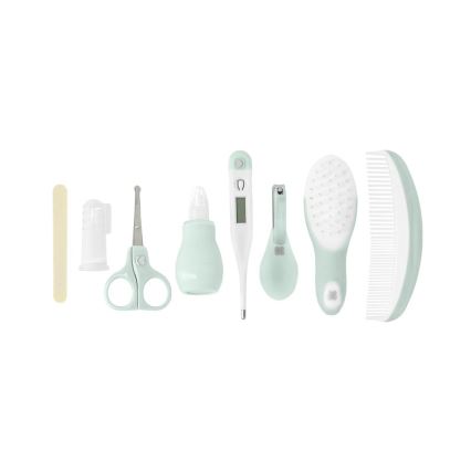 KikkaBoo - Baby care setti 8 kpl harmaa/minttu