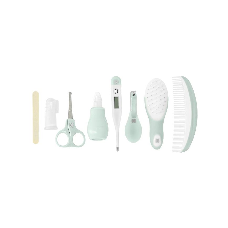 KikkaBoo - Baby care setti 8 kpl harmaa/minttu