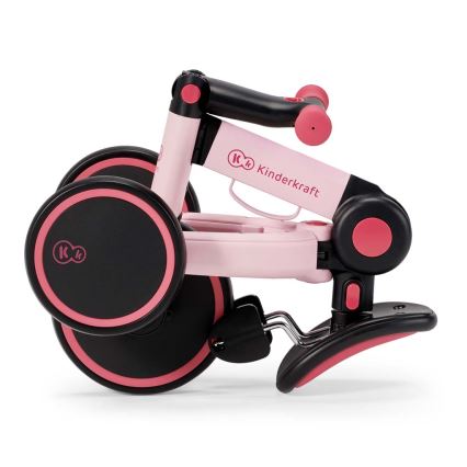 KINDERKRAFT - Lasten potkupyörä 3-in-1 4TRIKE vaaleanpunainen