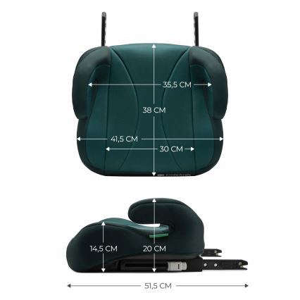 KINDERKRAFT - Auton korokeistuin I-BOOST i-Koko 135-150 cm vihreä