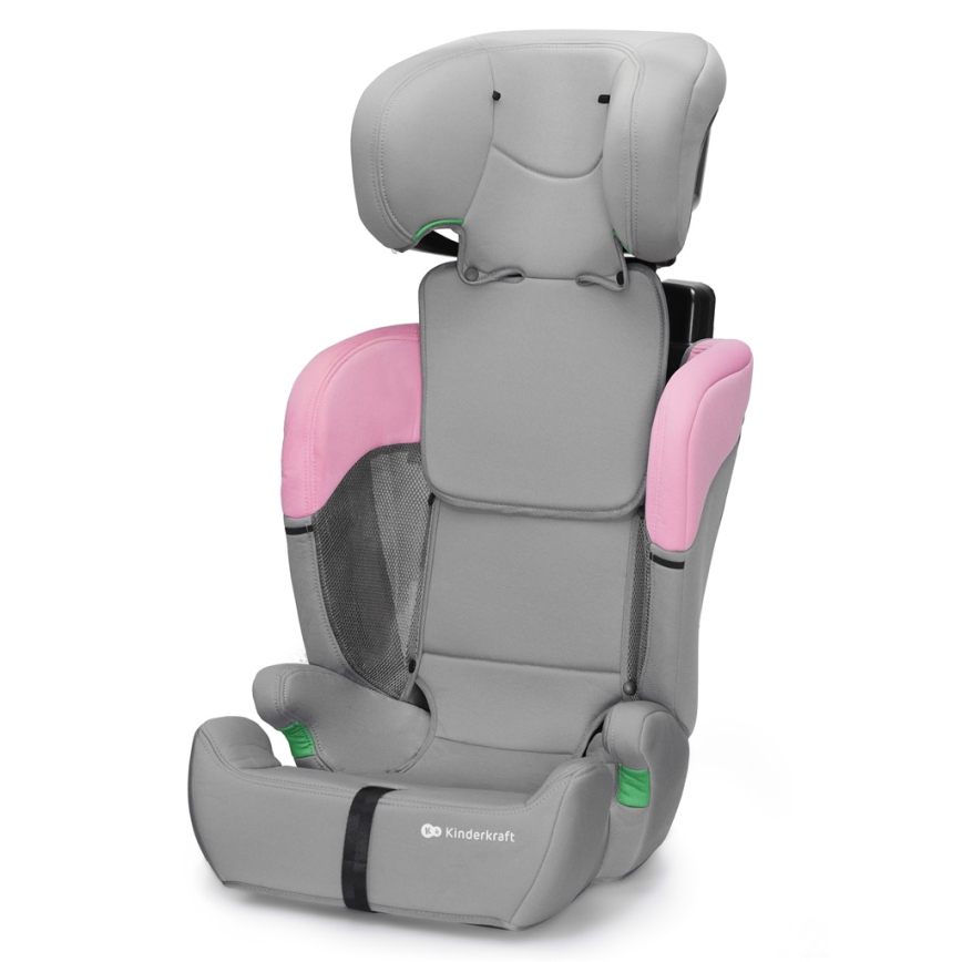 KINDERKRAFT - Autonistuin COMFORT UP i-Koko (76-150 cm) harmaa/vaaleanpunainen